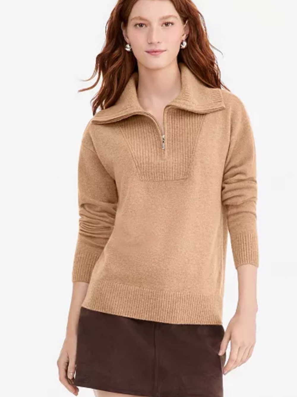 NWT Charter Club 100% Cashmere Quarter-Zip Sweater